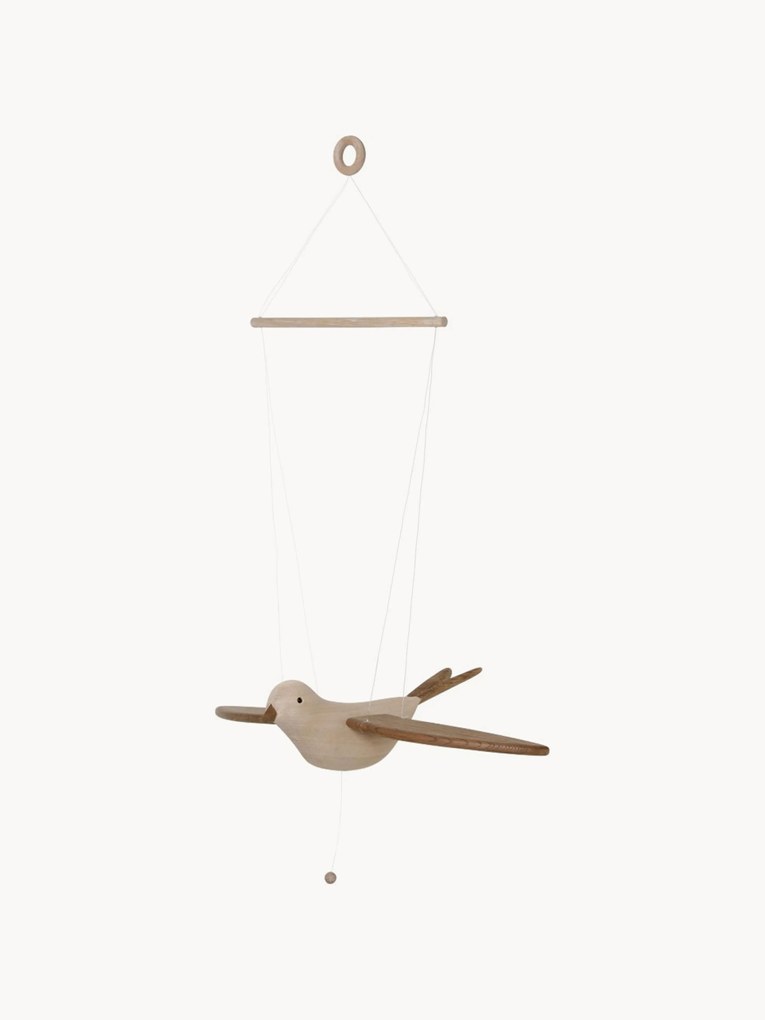 Giostrina acchiappa sogni in legno di quercia fatta a mano Koko