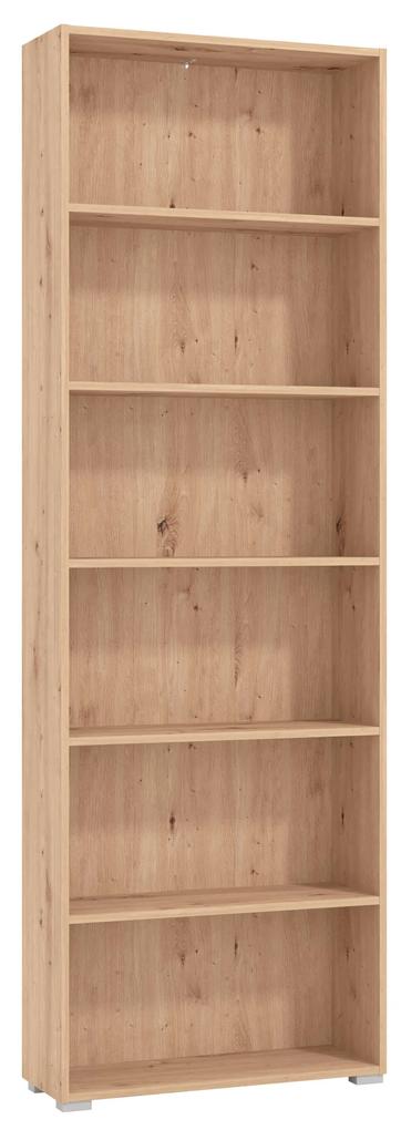 MADDIE - libreria sei ripiani moderno minimal in legno cm 70 x 24,5 x 211,5 h