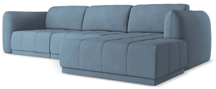 Divano angolare azzurro (con penisola a destra) Hoku – Makamii
