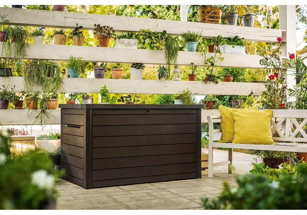 Contenitore da giardino in plastica marrone Ontario - Keter