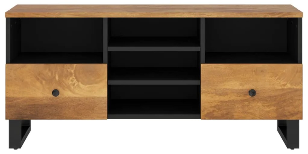 Mobile TV 100x33x46cm Legno Massello Mango e Legno Multistrato