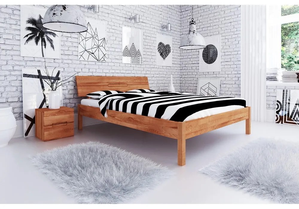 Letto matrimoniale in legno di faggio 160x200 cm Vento - The Beds