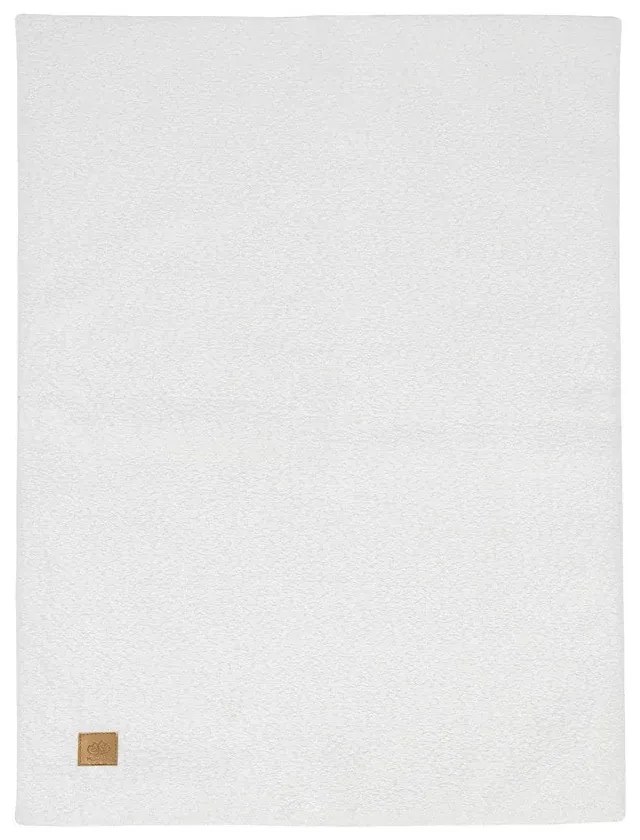 Coperta per bambini bianca in bouclé 100x77 cm – Meowbaby