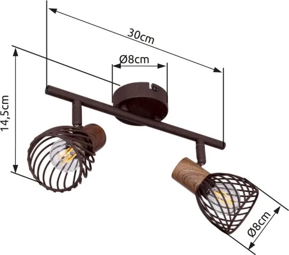 Globo 54817-2 - Luce Spot ISABELLE 2xE14/40W/230V