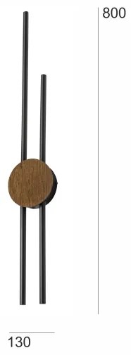 Brilagi - Lampada da parete LED WOODY COLLINE 15W 230V 80 cm rovere/noce