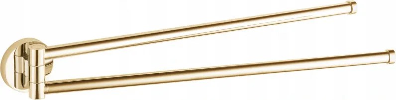 Mexen Remo doppio gancio rotante per asciugamani, oro - 70507255-50