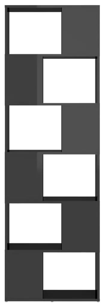 Libreria/divisorio grigio lucido 60x24x186 cm