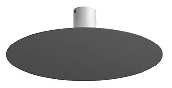 Plafoniera Moderna Disk Metallo Grigio Antracite 5 Luci Gx53