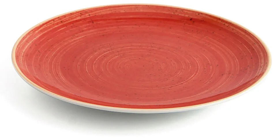 Piatto Piano Ariane Terra Ceramica Rosso (24 cm) (6 Unità)