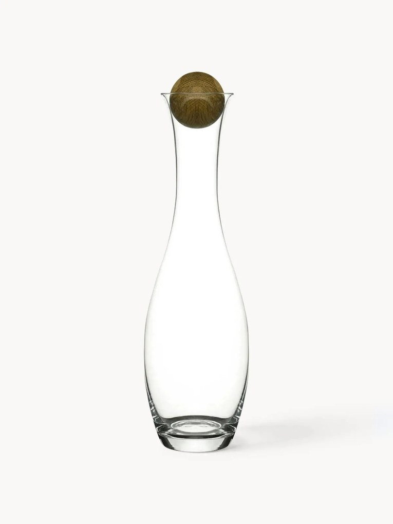 Caraffa in vetro soffiato con tappo in legno Eden, 1 L