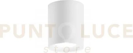 Plafoniera town bianca tonda 1 luce attacco gu10 8x10cm