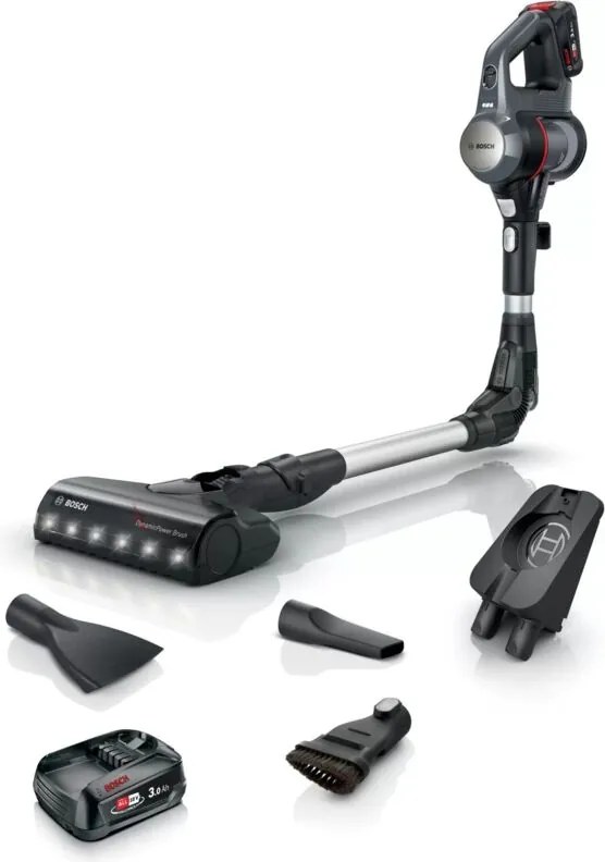 Bosch - bbs712a scopa elettrica per pavimenti e senza sacco 0,3 l nero, acciaio inox