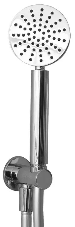 Kit doccia cromato con doccetta 8 cm e flessibile antitorsione 150 cm