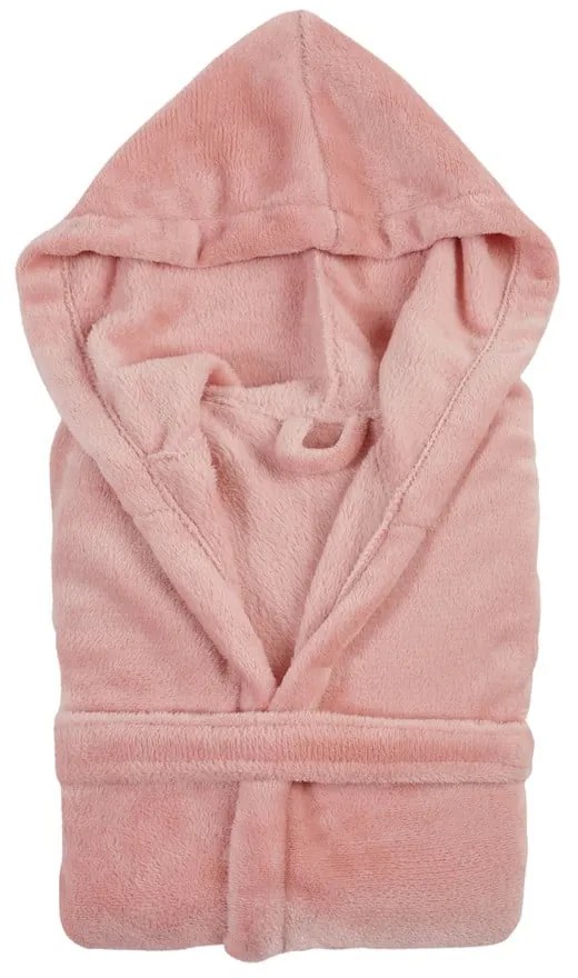 Accappatoio rosa in microplus per bambini, taglia 122 - 128 - Tiseco Home Studio