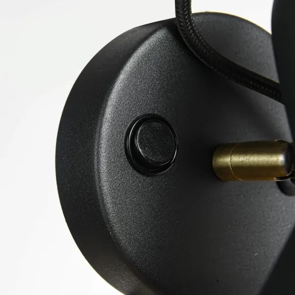 Faretto da parete ASTAMA 1xE27/40W/230V nero/ottone