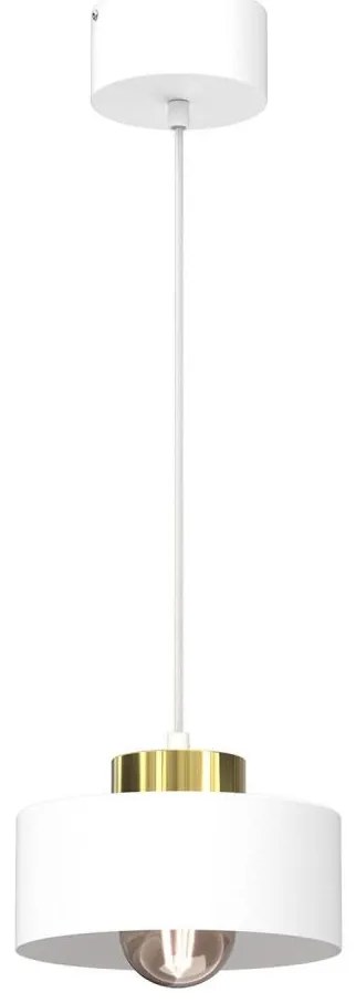 Lampadario a sospensione con filo MARTI 1xE27/15W/230V bianco/oro