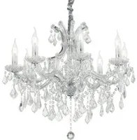 Lampadario Classico Napoleon Metallo-Cristallo Cromo 8 Luci E14