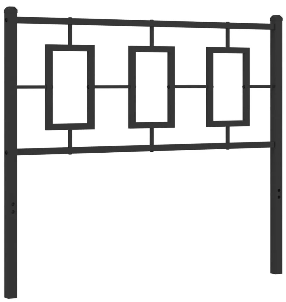 Testiera in metallo nero 100 cm