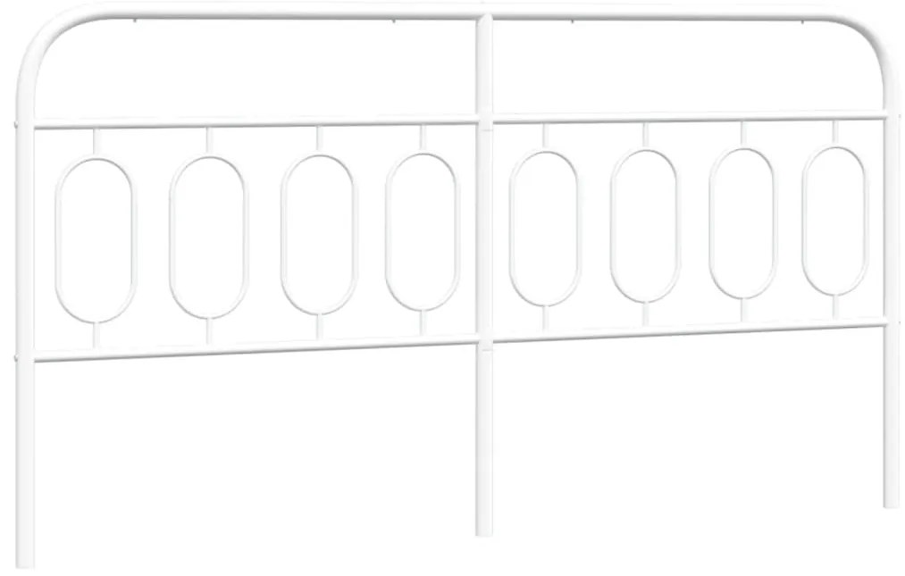 Testiera in metallo bianco 193 cm