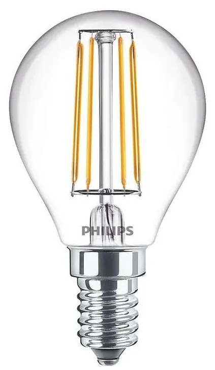 Lampadina LED a filamento Philips E14/4,3W/230V 4000K
