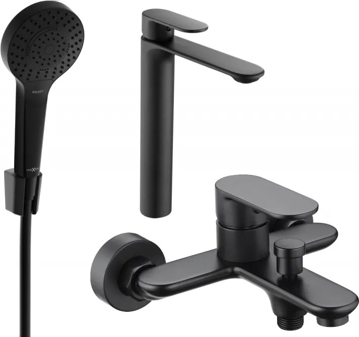 Mexen Milo R05 set vasca da bagno, nero - 71313R05-70