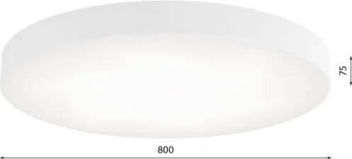 Plafoniera con sensore CLEO 6xE27/24W/230V diam. 80 cm bianca