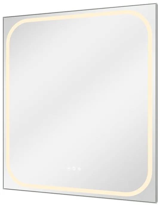 Specchio con illuminazione integrata bagno rettangolare SENSEA L 70 x H 80 x P 3 cm grigio / argento