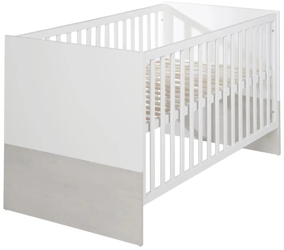 Lettino bianco e grigio chiaro 70x140 cm Julia - Roba