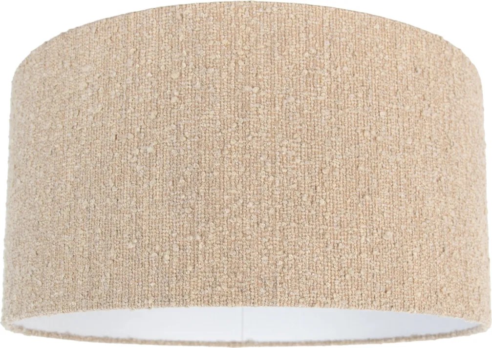 Paralume in tessuto beige con tessuto bouclé 50/50/25