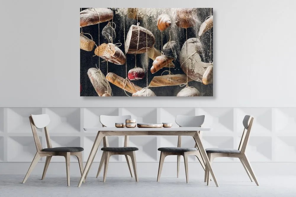 Quadro su tela – Pane appeso su corda