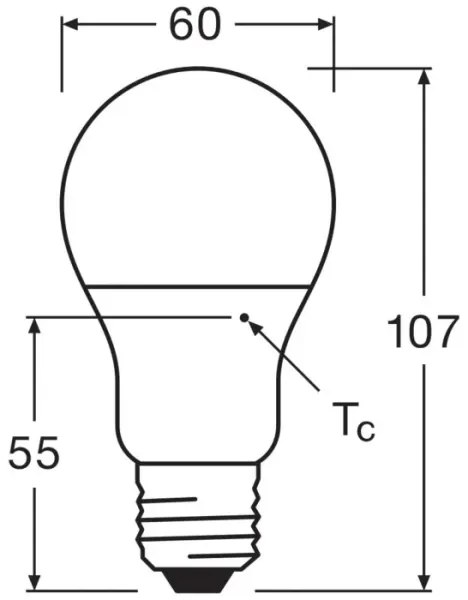 Lampadina LED VALUE A60 E27/8W/230V 4000K - Osram