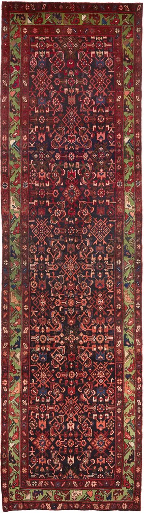Hamedan Tappeto persiano 430 x 120 Blu (Iran) Annodato A Mano