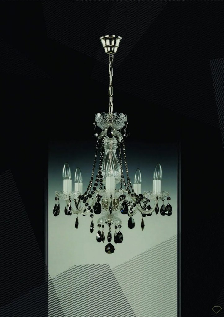 5-light chandelier chromium- De Luxe - Wranovsky