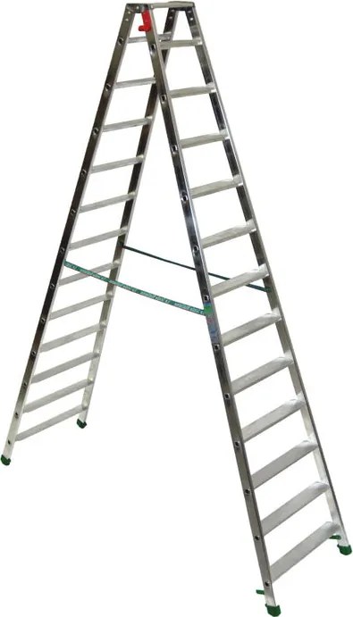 Scala FACAL doppia Dupla in alluminio 11 gradini portata massima 150 kg EN 131 per lavori fino a 4.24 m