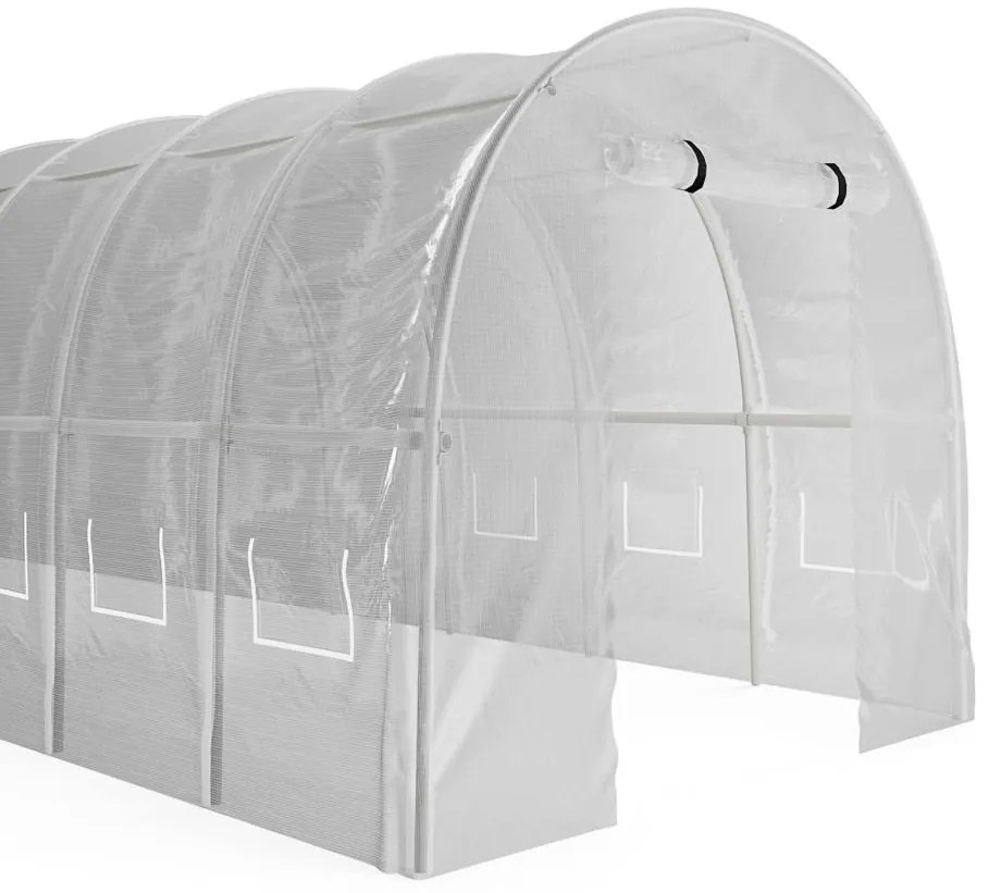 Serra a tunnel con struttura 12 m² L300 x l400 x H200 cm Acciaio Bianco - IPOMEA