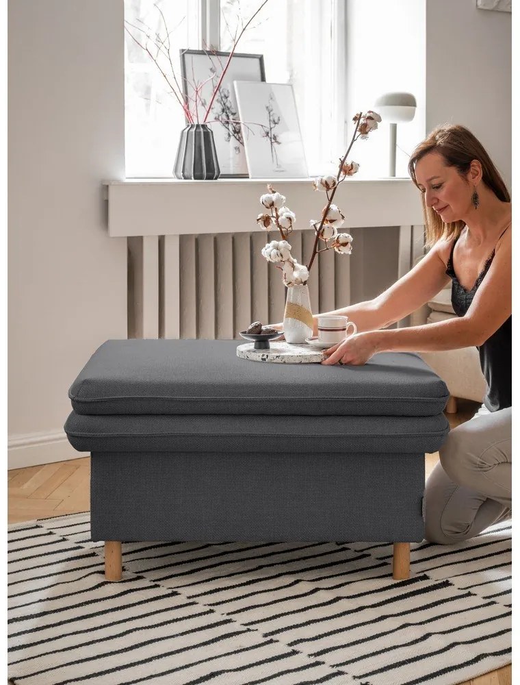 Poggiapiedi grigio scuro Simon - Miuform