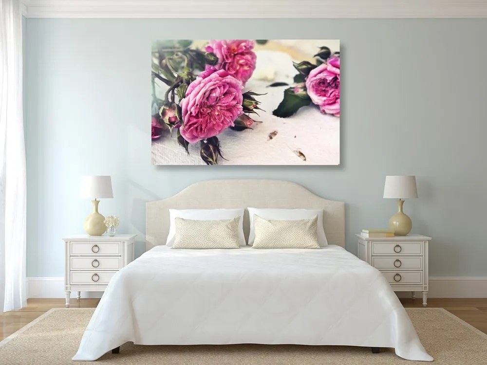 Quadro su tela – Rose in fiore