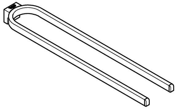 GROHE 41059000 - Porta asciugamani doppio SELECTION 411 mm, cromato lucido