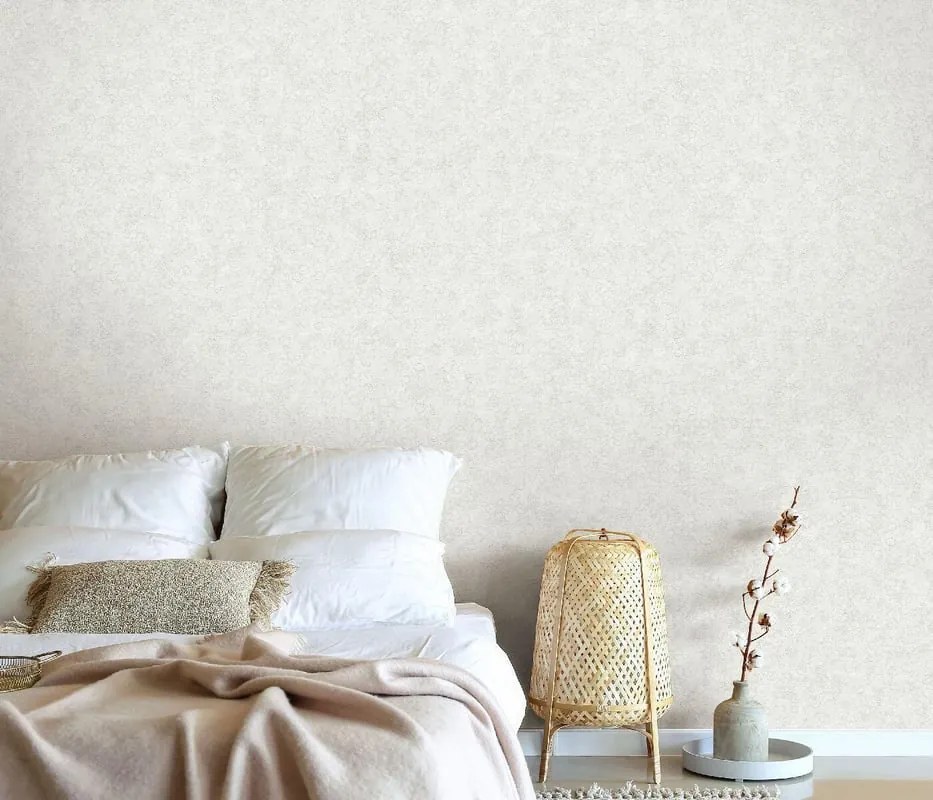 Carta da parati grandi Anelli bianco, 106 cm x 10 m