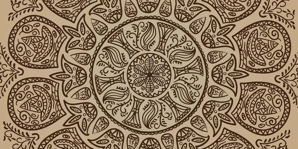 Stampa su tela – Mandala con motivo naturale astratto