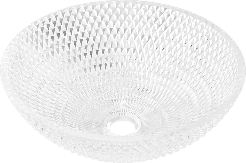 Mexen Olza lavabo da appoggio in vetro 42 x 42 cm, trasparente - 24094200