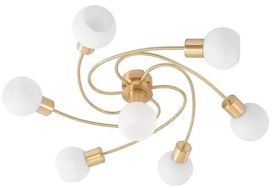 Ciala 7 Plafoniera Brass/Opal - Lindby