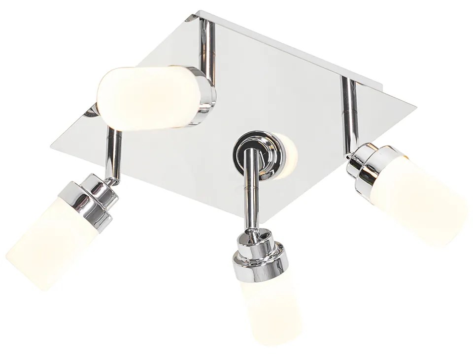 Faretto da bagno moderno in acciaio 4 luci IP44 - Japie