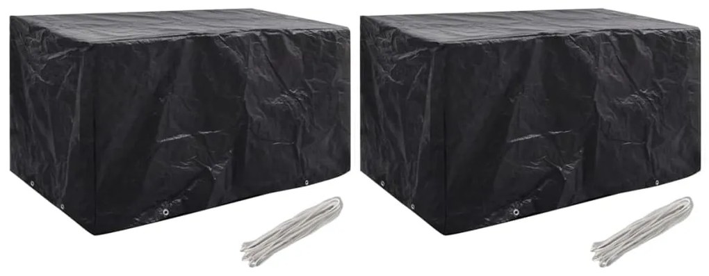 Coperture arredi giardino 2 pz 8 occhielli 180x70x90 cm