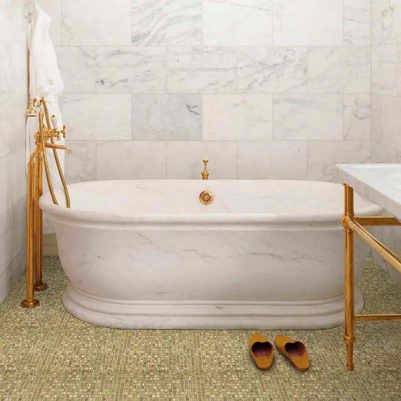 Piastrella Mosaico in vetro Elit oro satinato L 30 x L 31.8cm x Sp. 4 mm, 10 pezzi
