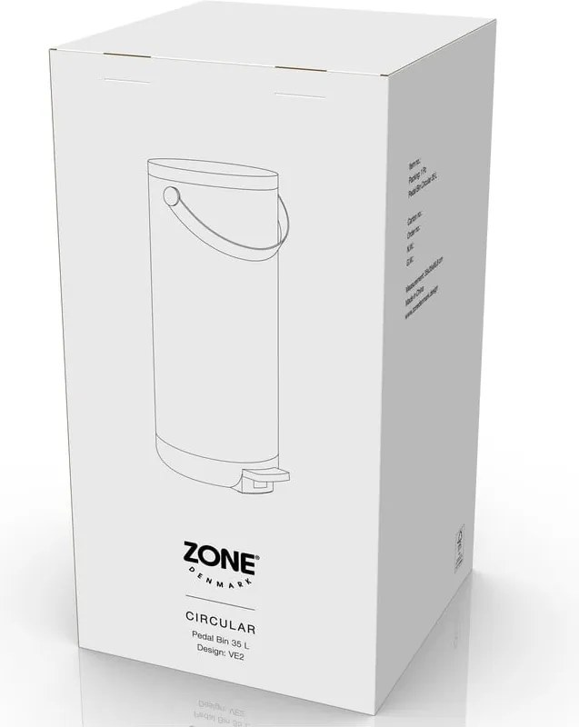 Bidone in plastica bianco 35 l Circular - Zone