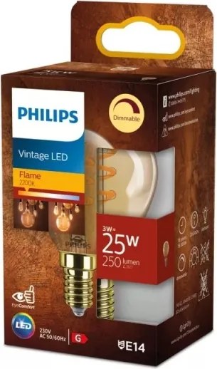 Lampadina LED VINTAGE Philips P45 E14/3W/230V 2200K