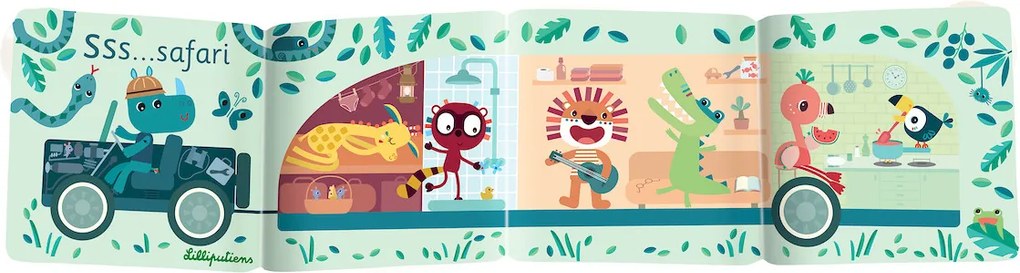 Lilliputiens - Pannello magico per il bagnetto - Safari