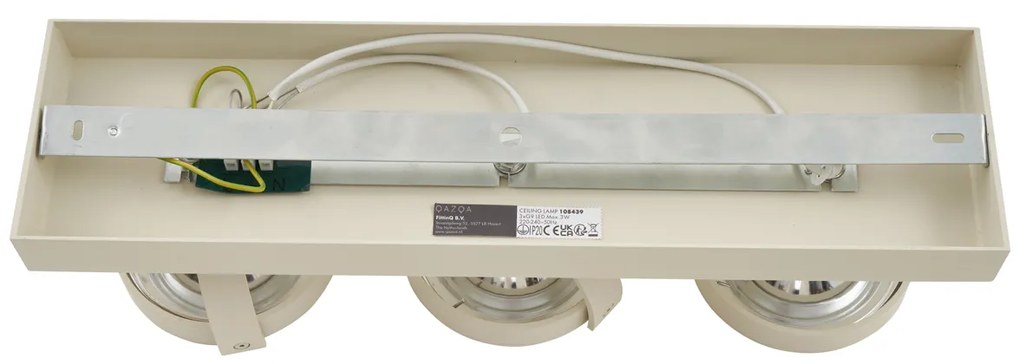 Faretto da soffitto moderno beige G9 rotondo orientabile a 3 luci - Go