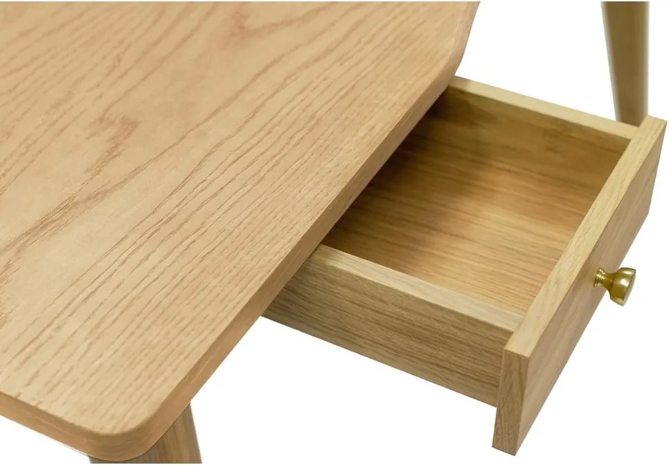 Scrivania con effetto rovere 70x140 cm Nice – Woodman